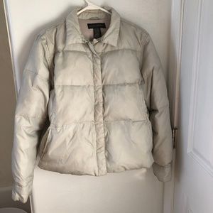 Puffer Coat Large Light Grey Down Waterfowl
